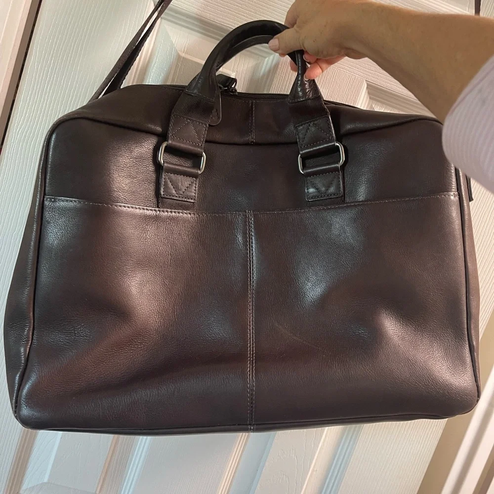 BSC Leather Goods Briefcase/Messenger Bag. EUC